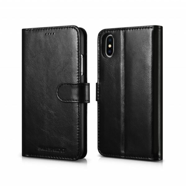 Genuine Leather Wallet Case | 2 in 1 Detachable | For iPhone X / XS