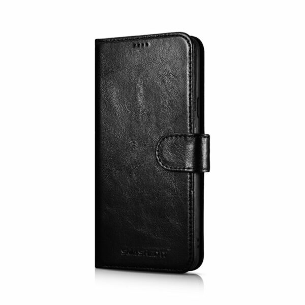 Genuine Leather Wallet Case For Samsung Galaxy S9 - Black
